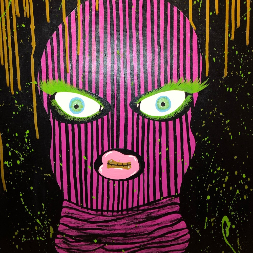 Ski mask painting #ciciscreations #artwork